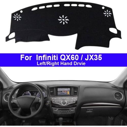 Car Dashboard Cover Dash Mat Carpet Cape For Infiniti QX60 / JX35 LHD RHD Auto Dashmat Sunshade Anti-sun Red Blue Black