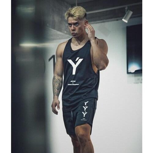 2020 Summer Tank Top Men Gym Fitness Fashion Tank Top Casual Vest Sleeveless Singlet Men Bodybuilding Sport Tank Top Workout