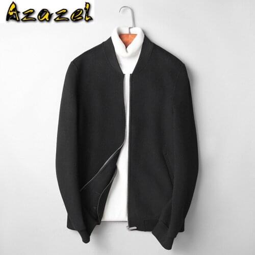 Azazel 2020 100% Wool Coat Men Short Spring Autumn Wool Mens Jackets and Coats Korean Sobretudo Masculino B19N003169 KJ4234