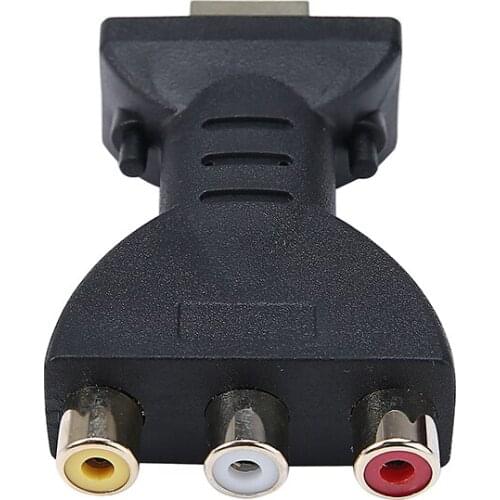 New Arrival HDMI-compatible 1080P Male to 3 RCA Female Composite AV Audio Video Adapter Converter for HDTV DVD Projector