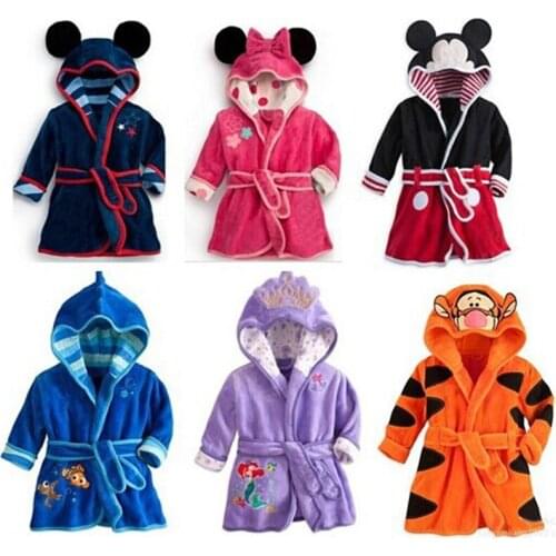 Kids Baby cartoons Pajamas Toddler Kid Boys Girls Tigger Sleepwear Pyjamas Tops Nightgown Children Clothes Coat