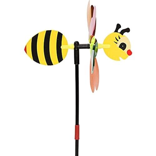 Plastic Rainbow Wind Spinner 3D Windmill Whirligig Wheel Garden Spinner