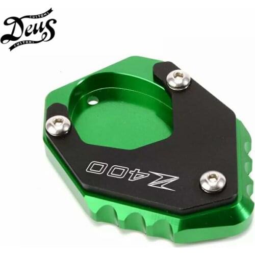 For KAWASAKI Z400 NINJA400 2019 2020 Motorcycles Kickstand Side Stand Extension Pad Enlarge Plate & Oil Filler Cover Plug