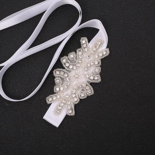 SESTHFAR Rhinestone Bridal Belt Bridesmaid Sash Crystal Headband Wedding Belt Women Dress Accessories