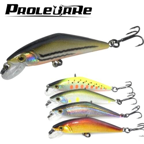 Proleurre 5.7cm 4.4g Japan Good Minnow Lures Slowly sink Crank wobblers Model Fishing Lures Crazy Swim Bait Hard Bass Fish Lure