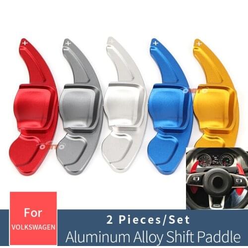 Hot 2pcs/set Car Steering Wheel Shift Paddle Plate Shifters Extension for VW CROSS TIGUAN SCIROCCO TOUAREG GOLF 6 CC SHARAN