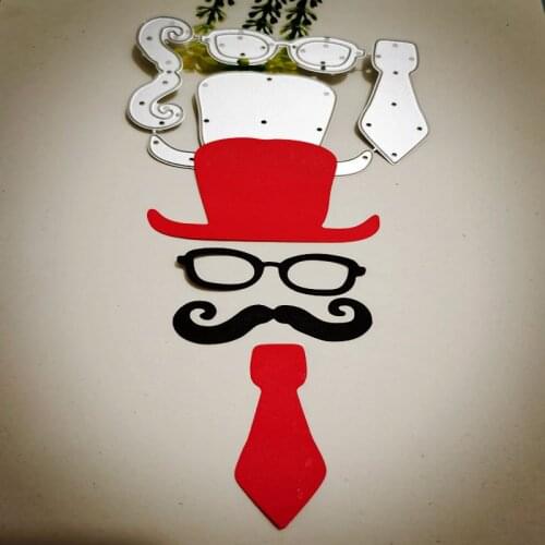 Hat and beard and eyes Metal Cutting Dies for DIY Scrapbooking Album Paper Cards Decorative Crafts Embossing Die Cuts