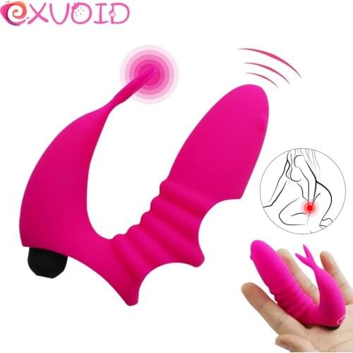 EXVOID Finger Cover Vibrator Sex Toys for Women G-spot Massager Clitoris Vagina Stimulate Silicone Finger Sleeve Bullet Vibrator