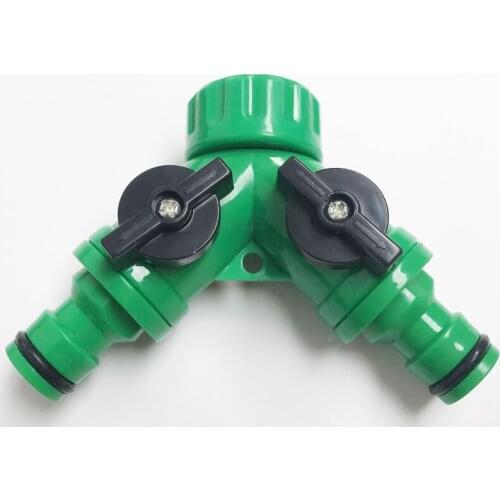 Home Garden Drip Irrigation System Adapter 2-way Valve Garden Irrigation 3 / 4 " Y Connector 1pc