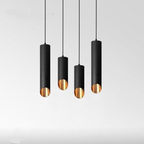 7W/12W Dimmable LED Pendant Lights Long Tube Lamps Kitchen Dining Room Shop Bar Decoration Cord Pendant Lamp Background Lights