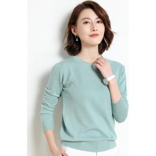 Ladies Knitted Sweater Women Pullovers Knit Jumper Spring Autumn Basic Women Sweaters Pullover Soft Slim Fit Top Knitwear Female