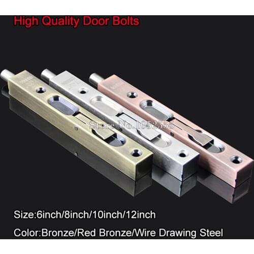 High Quliaty 6"/8"/10"/12" SUS304 Stainless Steel Door Bolt Security Door Guard Lever Action Flush Latch Slide Bolt Lock K112