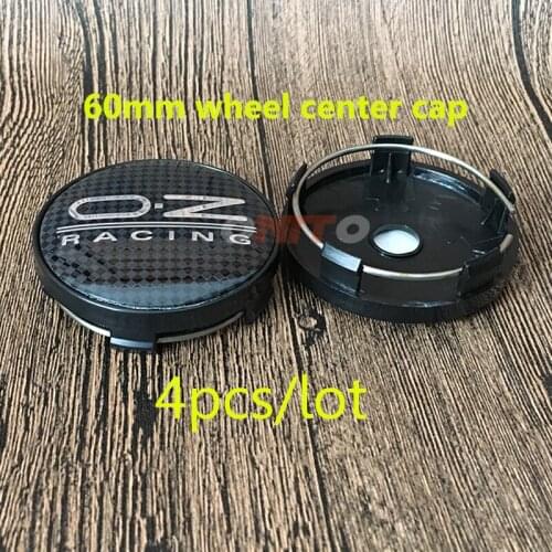 Hot Sale Grid black silver OZ O.Z Emblem Sticker 60mm 2.36inch 4pcs/set Wheel Center Hub Cap Dust-proof Cover for bma benz volvo
