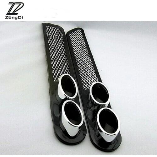 ZD 2pcs/set 3D Cool Car-Styling Carbon Exhaust Sticker For Mercedes W203 W211 W204 W210 Benz BMW F10 E34 E30 F20 X5 E70 Kia Rio