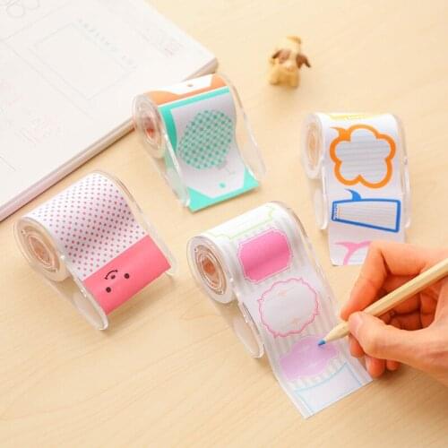 1pcs color tape seat frame expression sticky notes can tear N stickers cute creative note message paste