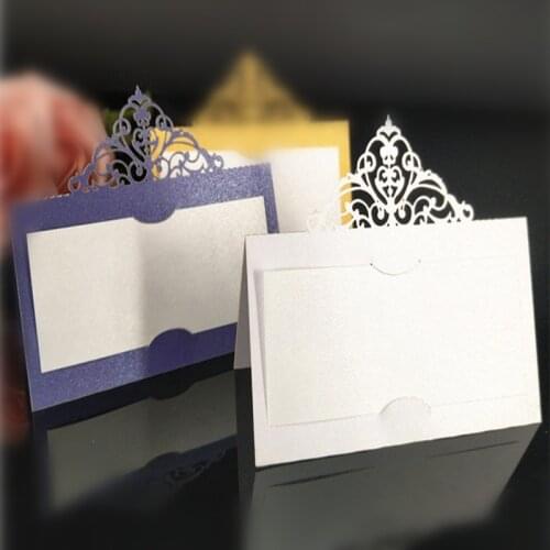 10Pcs Seat Card Table Place Card Openwork Pattern Wedding Decor Wedding Table Decoration Place Cards Party Decoration Birthday 5