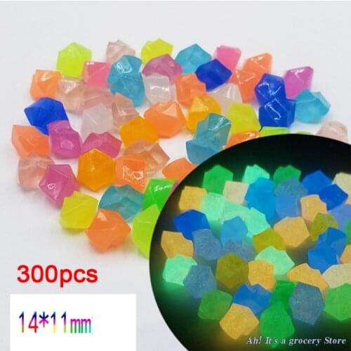 300Pcs/Bag Garden Decoration Luminous Pebbles Stones Fish Tank Pebble Aquarium Rocks