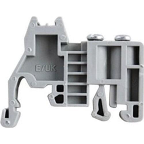 50pcs/Lot E/UK Din Rail Universal Terminal Blocks Ending/end E-UK Plastic Wiring Terminals