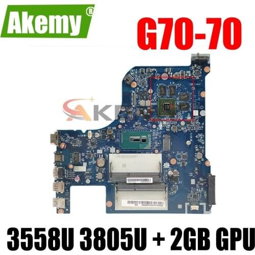 Akemy AILG NM-A331 For Lenovo G70-70 G70-80 Z70-70 Z70-80 B70-70 B70-80 Notebook Motherboard W/ 3558U 3805U + 2GB GPU