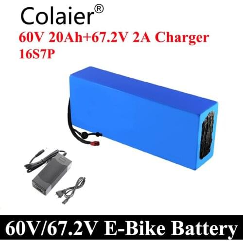 Colaier E-bike battery 60V 20ah 25ah 30ah 15ah 12ah li-ion battery pack bike conversion kit bafang BMS High power protection T
