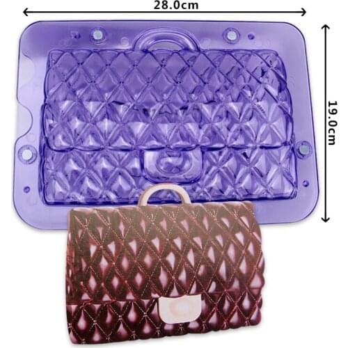 Free Shipping Plastic 3D Handbag Chocolate Fondant Mould Cake Decoration Mold