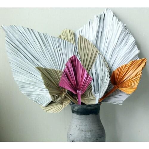 60cm Palm Leaves Preserved Dried Flowers Heart-Shape Bouquet Photograph Home Desktop Office Garden Wedding Christmas Decoration