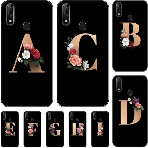 For ZTE Blade V10 Vita 6.26" Case For ZTE Blade V10 V 10 2019 Cute Lovely Pattern Flowers Black Letters Silicone Soft Back Cover