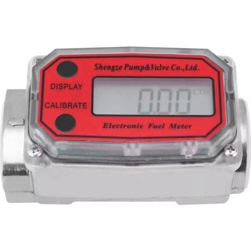 Digital Turbine Flowmeter Liquid Fuel Meter Gas Fuel Oil Flowmeter LCD Display Gasoline Kerosene Flow Meter M4YD