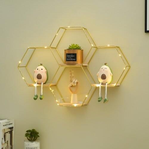 Decoration wall rack living room dining room milk tea clothing shop background wall creative combination wall decoration