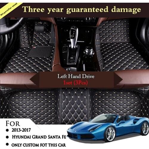 For Hyundai Grand Santa Fe 2017 2016 2015 2014 2013 (6 seats) Car Floor Mats Rugs Auto Interior Carpets Accessories Rugs Foot