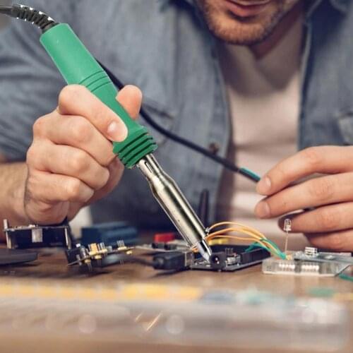 TU-505 Electric Soldering Iron Anti-slippery Good Tinning Effect Thickened Cable High Power Welding Iron Pen for Circuit Boards