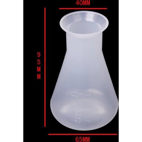 Erlenmeyer flask for Chemistry Laboratory Plastic Transparent - 100ml