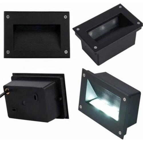 Hi-Q Aluminum Modern Brief LED Stair Light 85-265V/12V 3W/5W Aisle Lamp Recessed Steps Ladder Wall Lamp Modern Home decoration