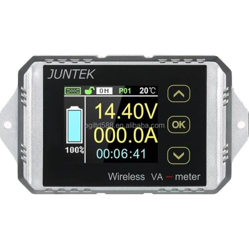 VAT1050 Voltage And Current Meter 100V 50A Multifunction Digital Power Meter Car Battery Monitoring Coulomb Meter