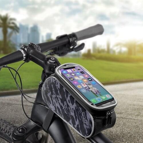 Quality Cycling Bag Bicycle Bike Head Tube Handlebar Mobile Phone Bag Case Holder Screen Phone Mount Bag Touch Screen 2021 NEW