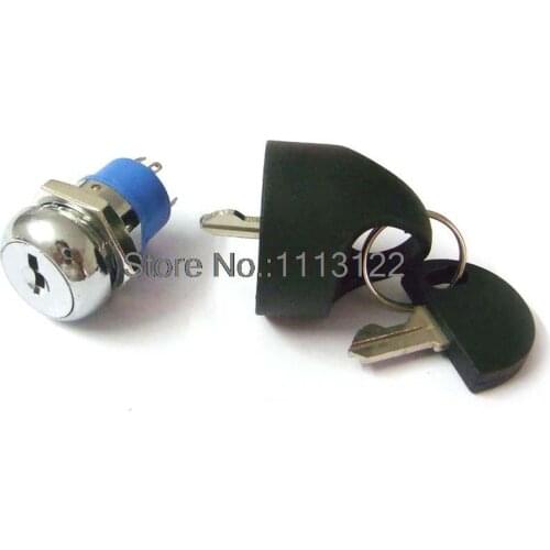 19MM Key Switch Lock for Elderly scooter Power Lock with water proof cover key Electric vehicle Key Switch lock 1 PC