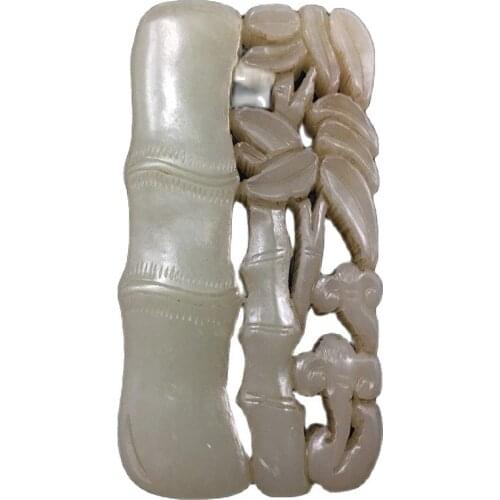 Collection of old jade, Qing Dynasty and Tian Yu hollow out [steadily rising] pendant jade ornaments antique jade