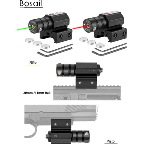 Compact Red Laser Sight with Picatinny Rail Mount for Glock Sight Rifle 11mm 20mm Rail Red Dot Sight Hunting Collimtor
