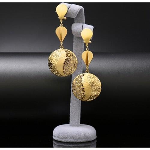 Best lady classic Fashion Alloy Gold&Silver Plated Statement Earrings Punk Style Party Women Jewelry Vintage Drop Dangle Earring