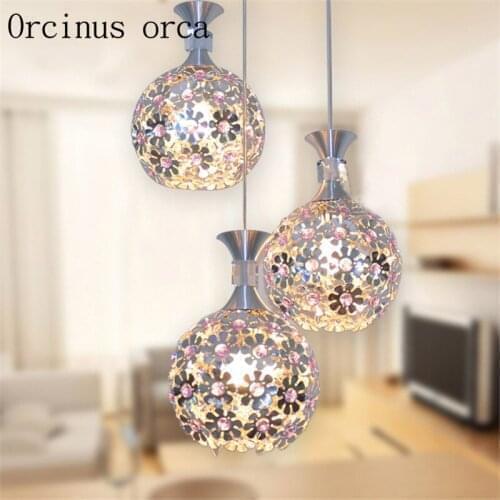 Chandelier modern minimalist dining room chandelier single three LED dining room creative lighting lamps