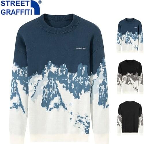 Men Autumn New Casual Cotton Hip Hop Sweater Pullovers Men Spring Fashion O-Neck Knitted Sweater Jumpers Streetwear Sweaters