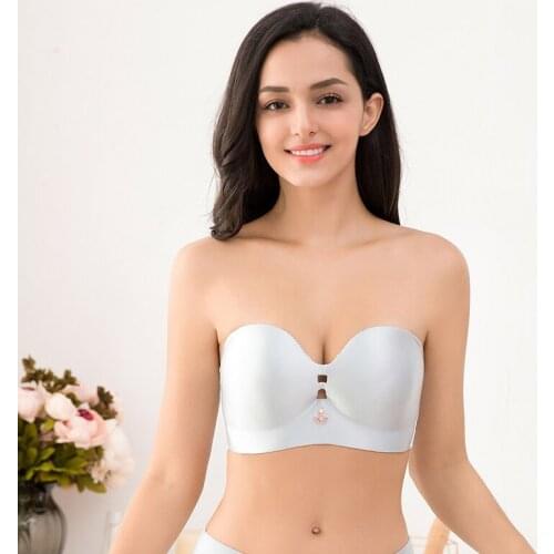 Invisible bra Thin section without steel ring strapless bra women bra plus size brasier invisible