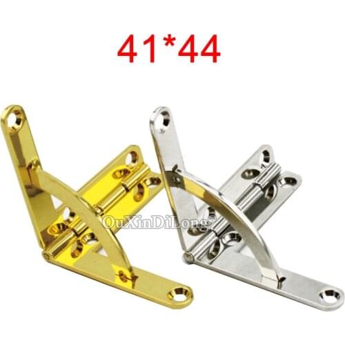 Brand New 200PCS/LOT 41*44mm Zinc Alloy Foldable Concealable Quadrant Hinge Cabinet Closet Jewelry Gift Case Box Hinges