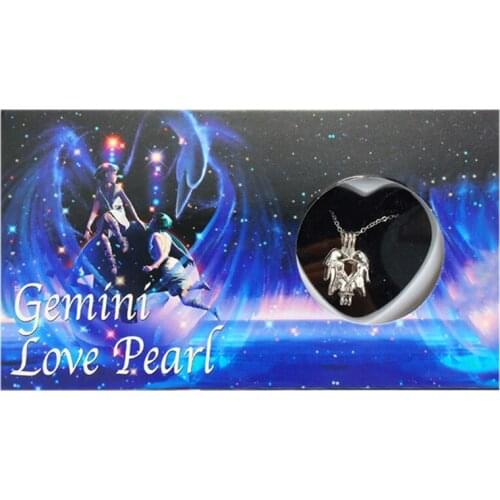 Natural Freshwater Pearl Wish Box 12 Constellation Necklace Pendants Popular Cage Holder DIY Jewelry Box For Women Jewelry Gift