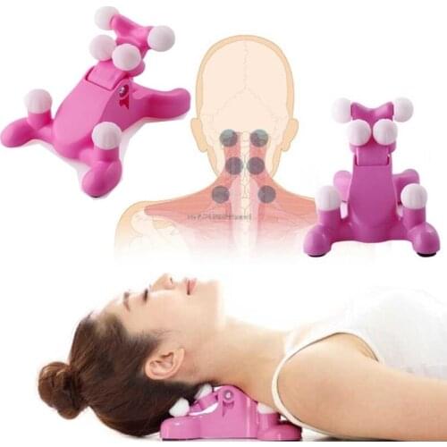 Cervical Neck Traction Massage pillow ruff support 3d neck massager Relaxation Pain Relief Back Stretching Relax Neck Massager