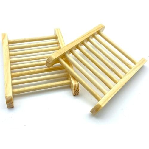 Portable Soap Dishes Natural Wood Soap Tray Holder Dish Storage Bath Shower Plate Home Bathroom Wash Soap Holder Organizer