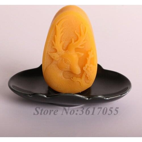 Christmas Deer Shape Soap Silicone Mold Christmas Elk Design Handmade Making Soap Molds