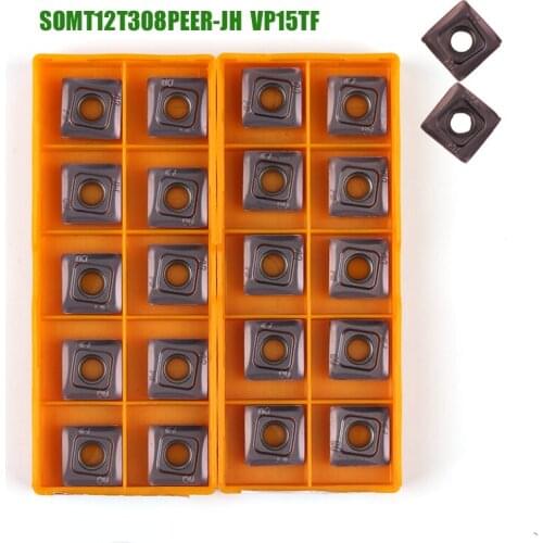 10pcs Carbide Insert SOMT12T308 PEER JH VP15TF US735 CNC Lathe Internal Turning Tools SOMT Blade Machine Cutting Tool for P.M.K