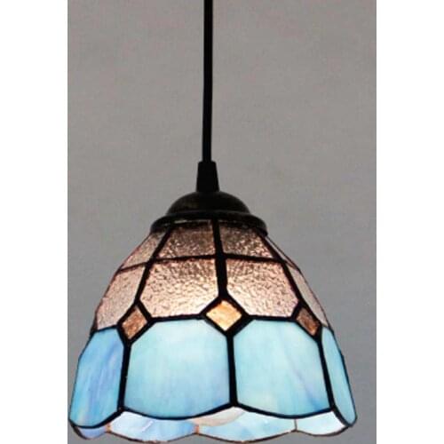 FUMAT Stained Glass Lights European Art Glass Lampshade Kitchen Living Room Lighting For Dining Room LED Decor Pendant Lights