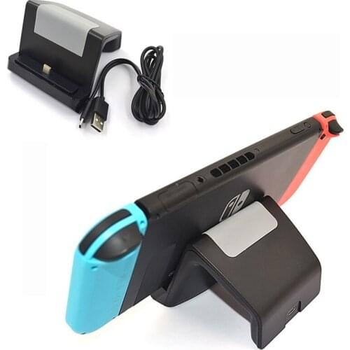 Charging Dock Station Back Stand Holder Charger Power Supply For Nintend Switch NS Console Games Play with Type-C Charging Cable